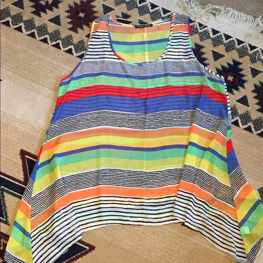Sheer striped tank